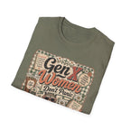 Gen X Women Don't Panic T-Shirt — Retro Raccoon Vintage Graphic Tee