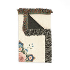Saved By Grace Woven Blanket — Floral Cross & Cowboy Boots Throw