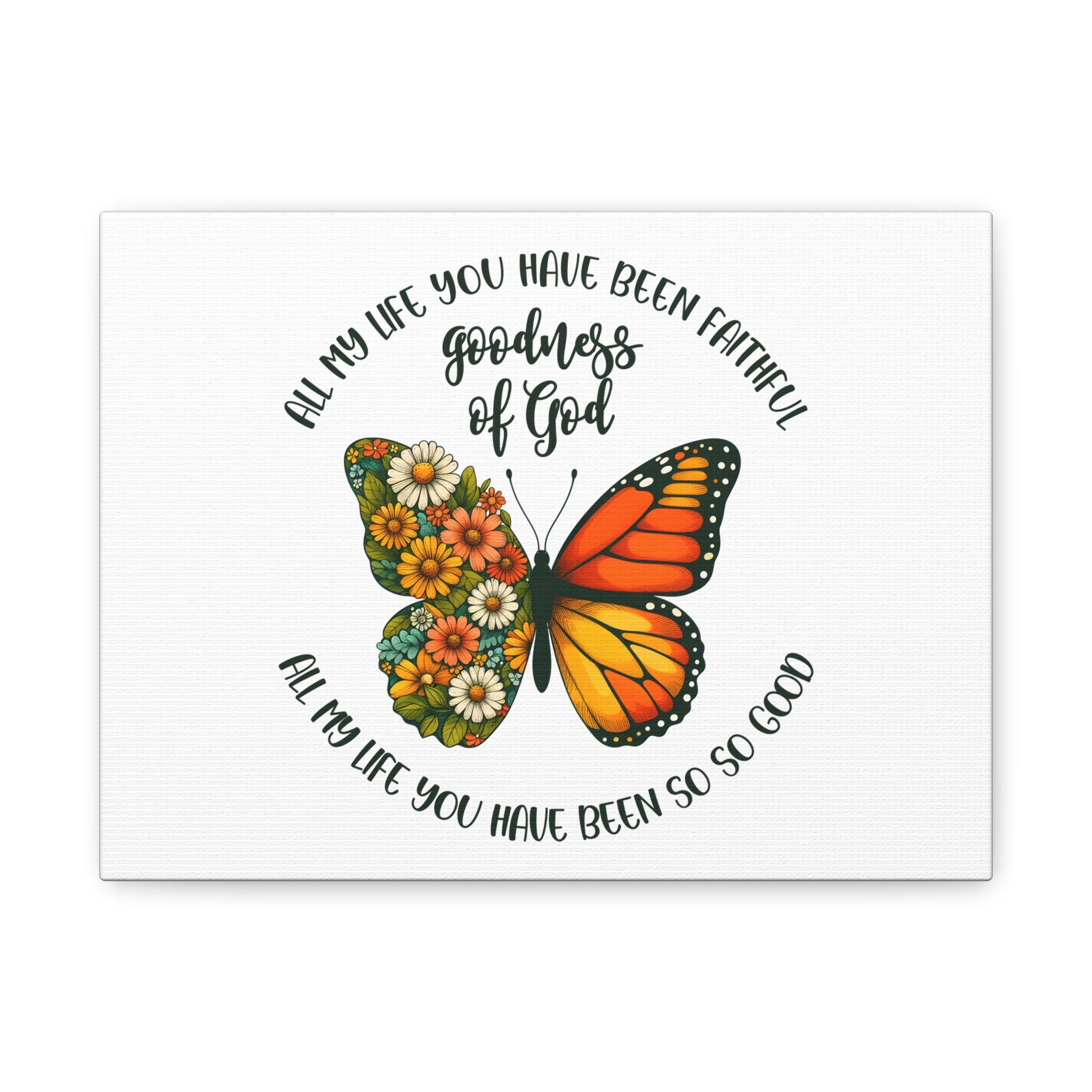Faithful Goodness of God Butterfly Canvas