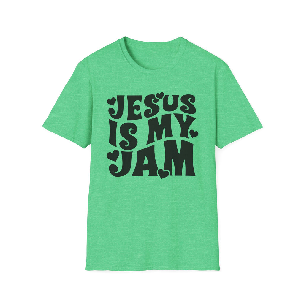 Jesus Is My Jam T-Shirt — Retro Heart Faith Tee
