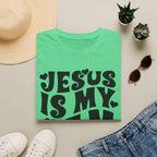 Jesus Is My Jam T-Shirt — Retro Heart Faith Tee