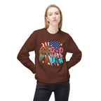 God Blessed the USA Crewneck Sweatshirt — Patriotic Christian American Flag Design