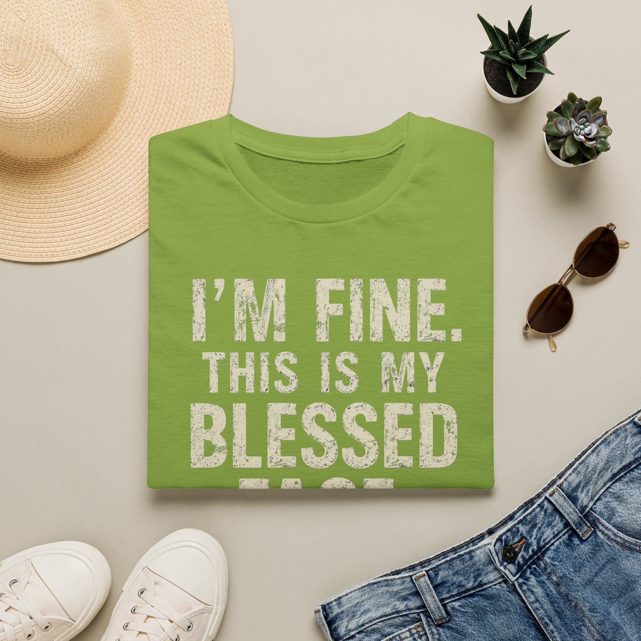 Blessed Face T-Shirt — "I'm Fine. This Is My Blessed Face." Graphic Tee