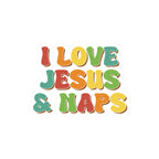I Love Jesus & Naps Sticker — Retro Colorful Faith Vinyl Kiss-Cut