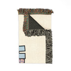 He Is Risen Woven Blanket — Easter Cross Floral Throw