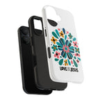 Tough Phone Case — “Love Like Jesus” Floral Christian iPhone Case