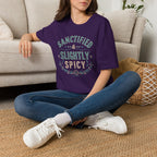 Sanctified & Slightly Spicy T-Shirt — Christian Faith with Fun Attitude