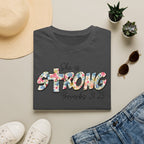 She Is Strong Floral T‑Shirt — Proverbs 31:25 Inspirational Women’s Tee