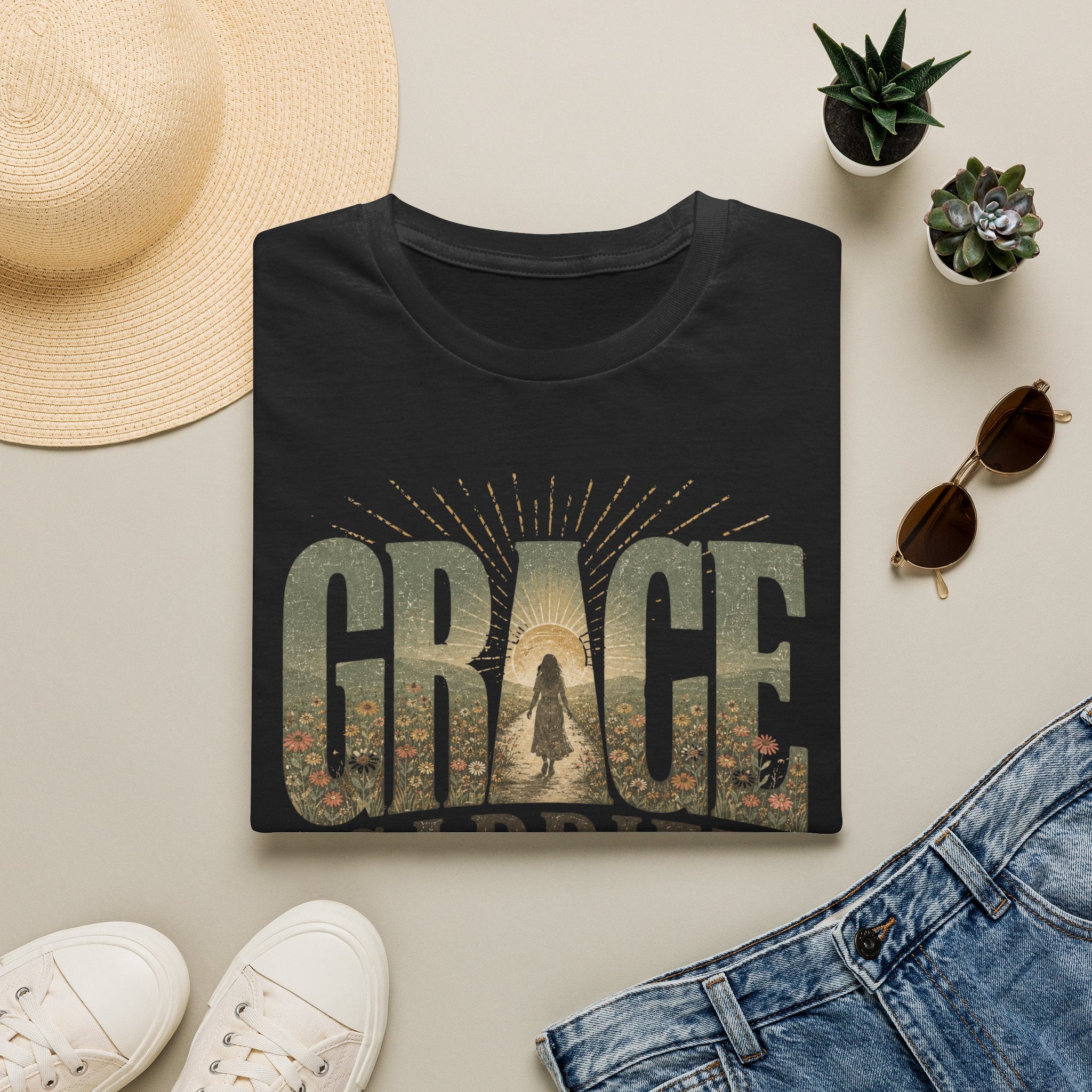 Grace Carried Me T‑Shirt — Inspirational Christian Faith Graphic Tee
