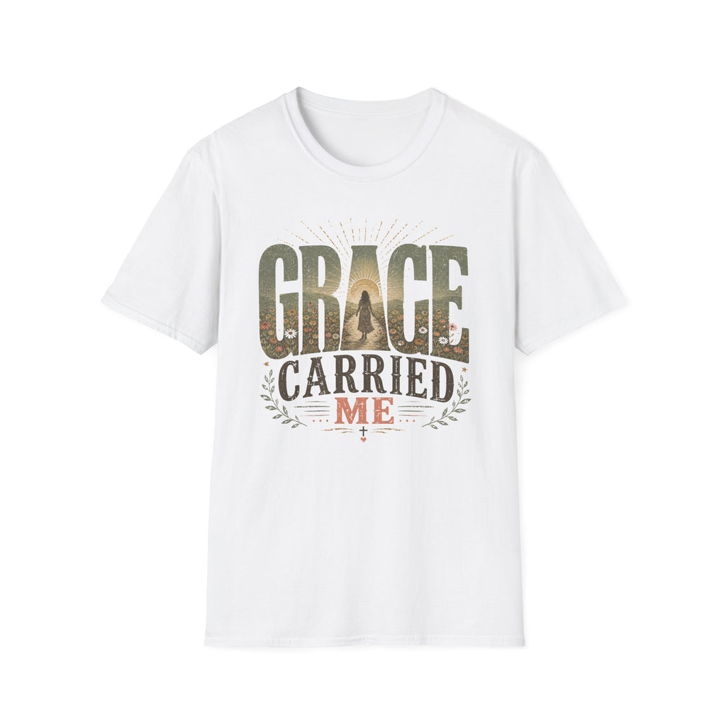 Grace Carried Me T‑Shirt — Inspirational Christian Faith Graphic Tee
