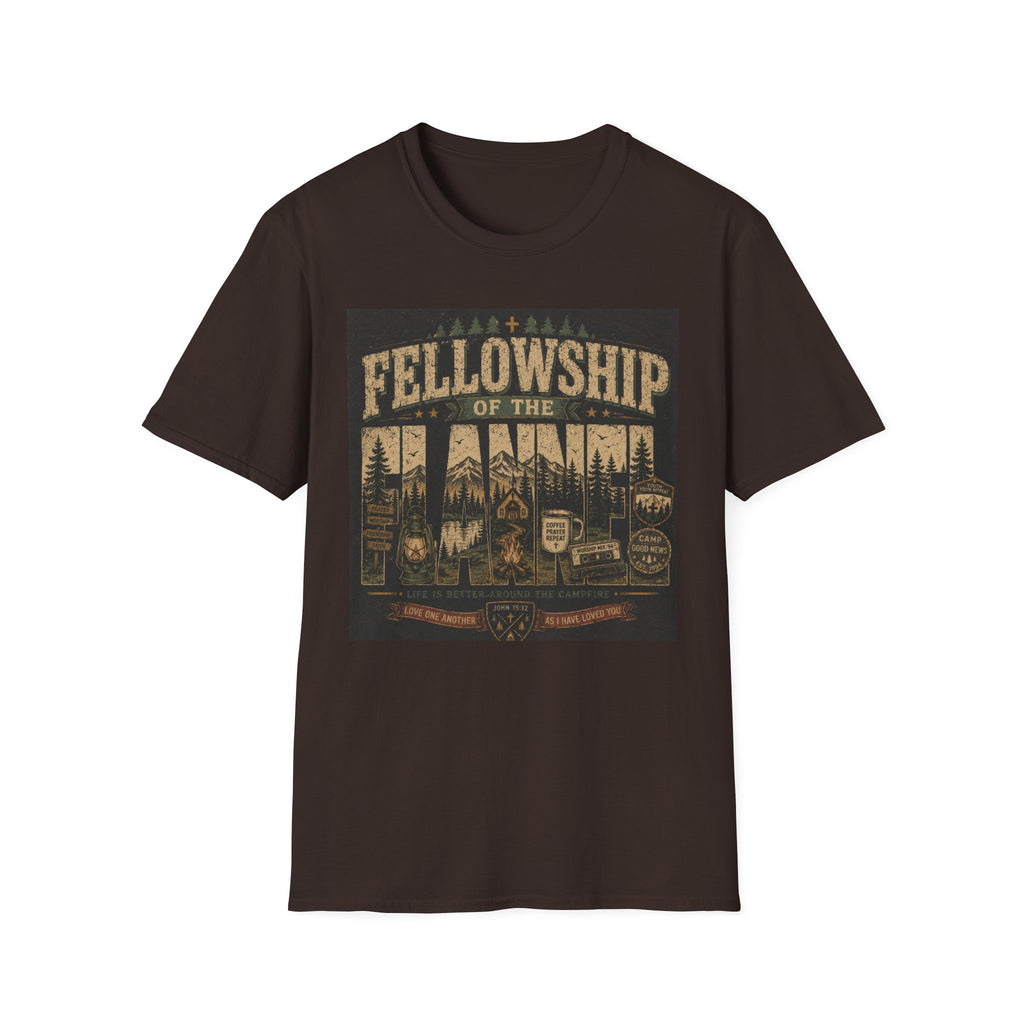 Fellowship of the Flannel T-Shirt — Vintage Outdoor Camping Tee