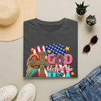 God Blessed the USA T-Shirt — Patriotic Christian Flag Tee
