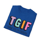 TGIF "Thank God I’m Forgiven" T-Shirt — Colorful Christian Faith Tee