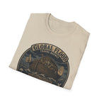 Global Flood Travel Badge T-Shirt – Vintage Ark Graphic Tee ("Unsubscribe from Humanity")