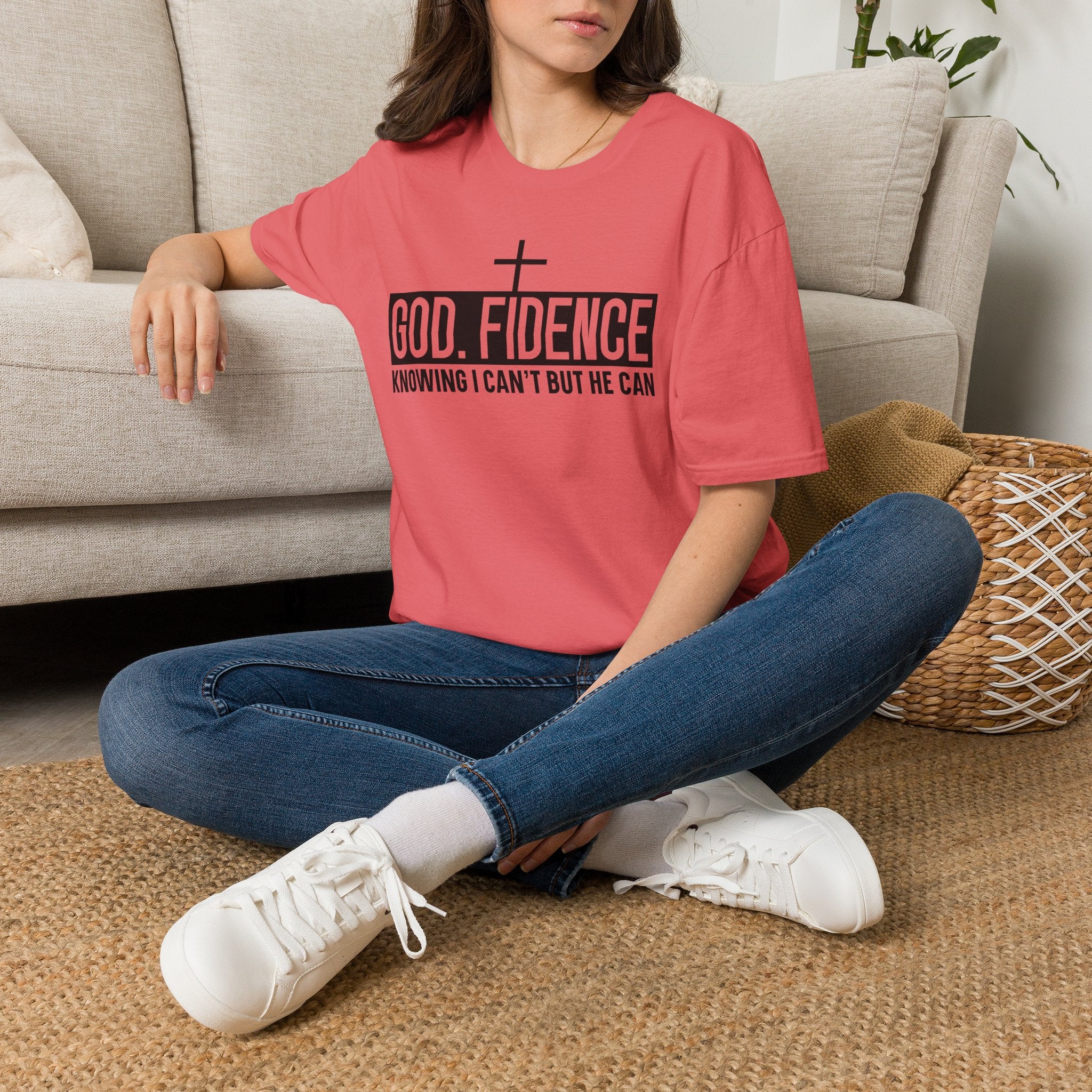Faith Confidence T-Shirt — "God. Fidence" Christian Inspirational Tee