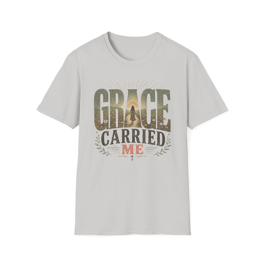 Grace Carried Me T‑Shirt — Inspirational Christian Faith Graphic Tee