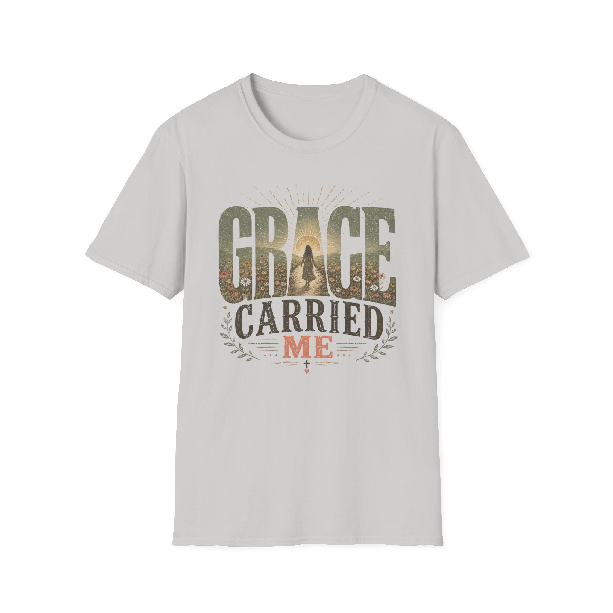 Grace Carried Me T‑Shirt — Inspirational Christian Faith Graphic Tee