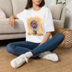 Be The Light Graphic T-Shirt — Floral Lightbulb Inspirational Tee