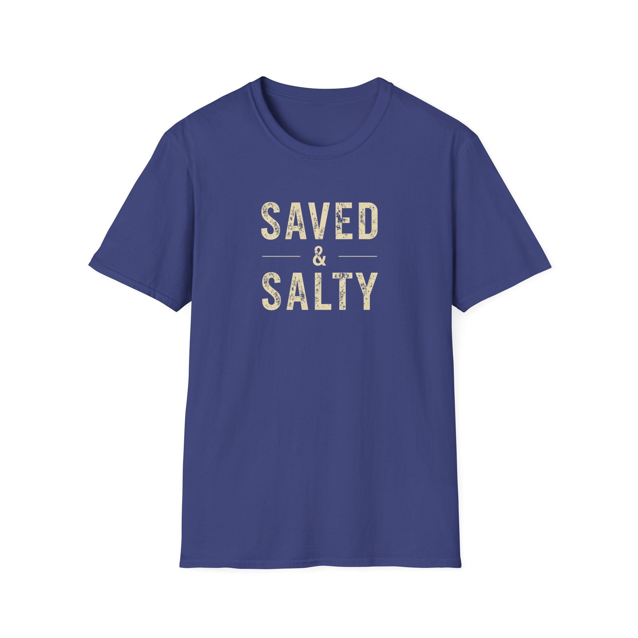 Saved & Salty T‑Shirt — Christian Beachy Faith Graphic Tee