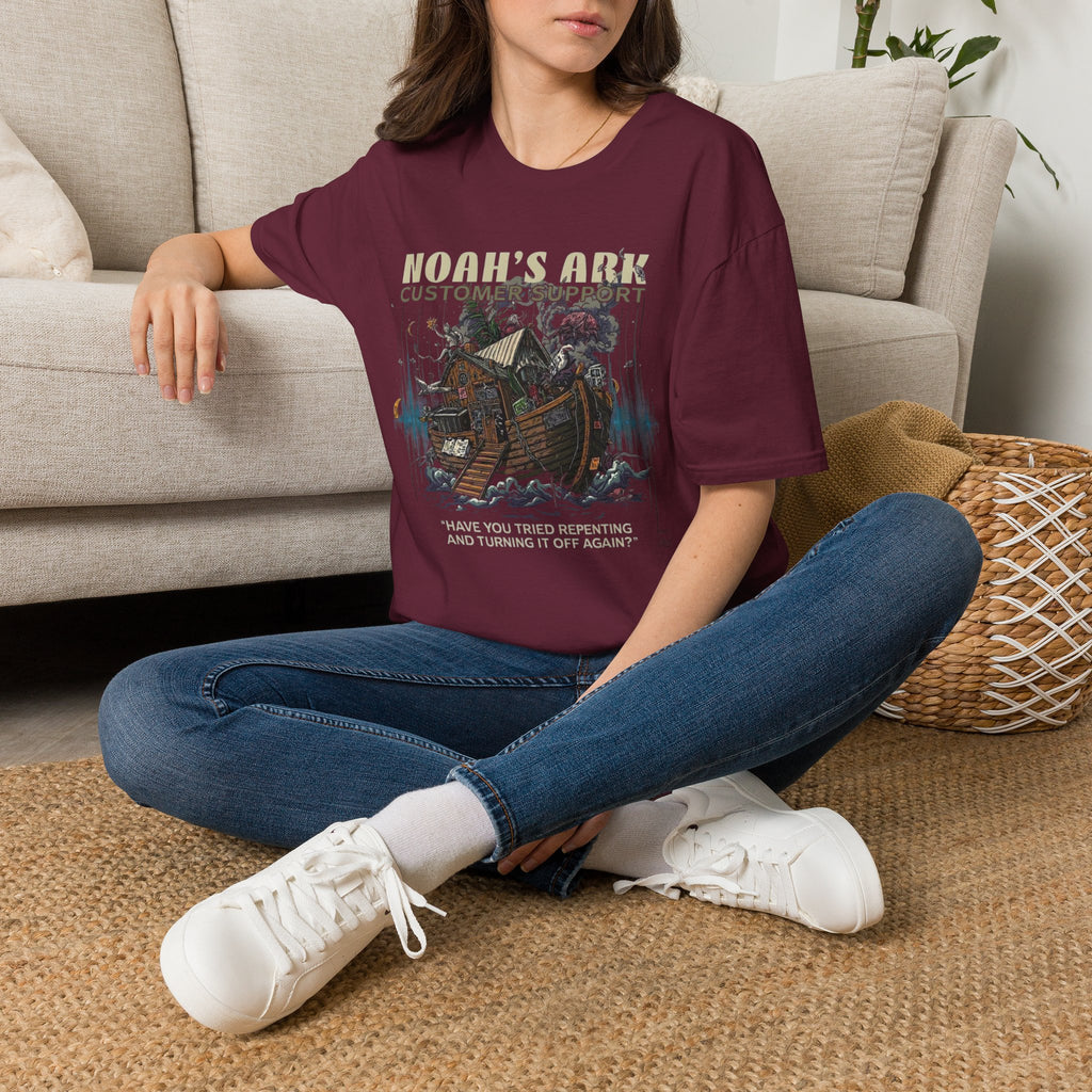 Noah's Ark Graphic T‑Shirt — Vintage Ark Illustration with Animals