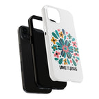 Tough Phone Case — “Love Like Jesus” Floral Christian iPhone Case