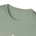 Radiant gold cross T-Shirt--Faith in Full Light