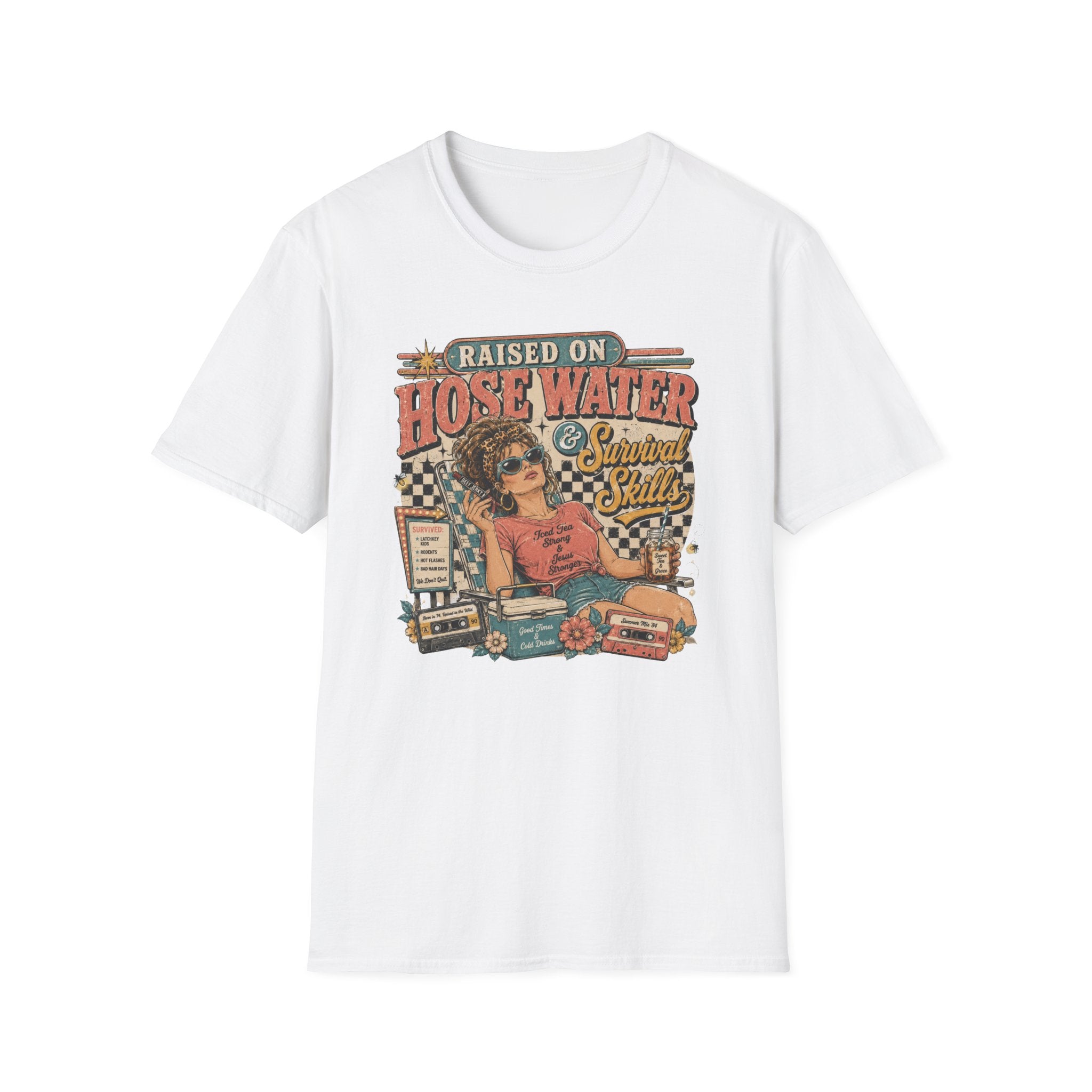 Raised on Hose Water Retro Graphic T-Shirt — Vintage Barber/Salon Vibes