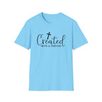 Created With a Purpose Christian T-Shirt — Faith Cross Inspirational Tee