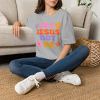 Try Jesus Not Me T-Shirt — Retro Floral Christian Tee