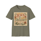 Jesus & Good Boundaries T-Shirt — Christian Faith Tee with Vintage Floral Design