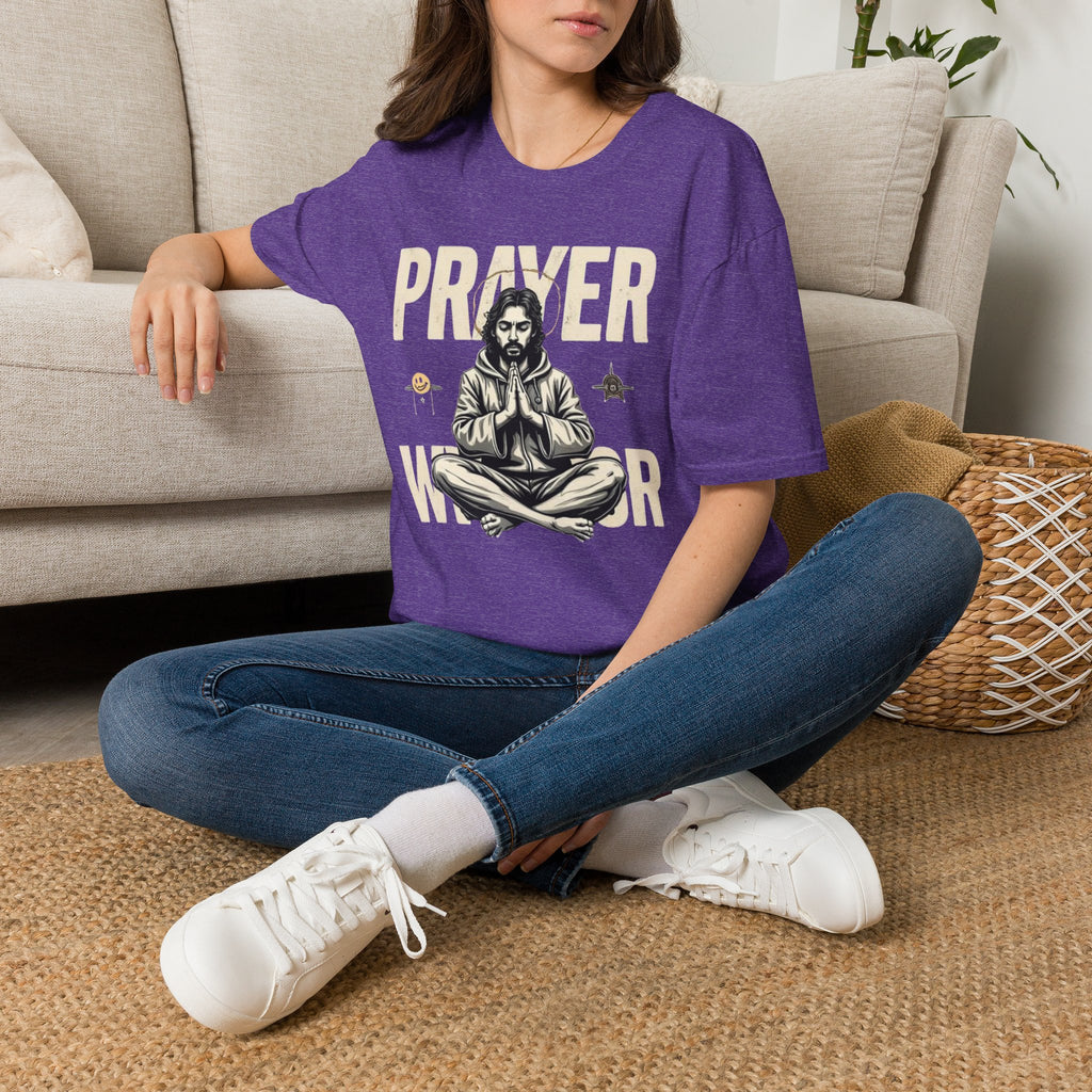 Prayer Warrior T-Shirt — Meditative Jesus Graphic Tee