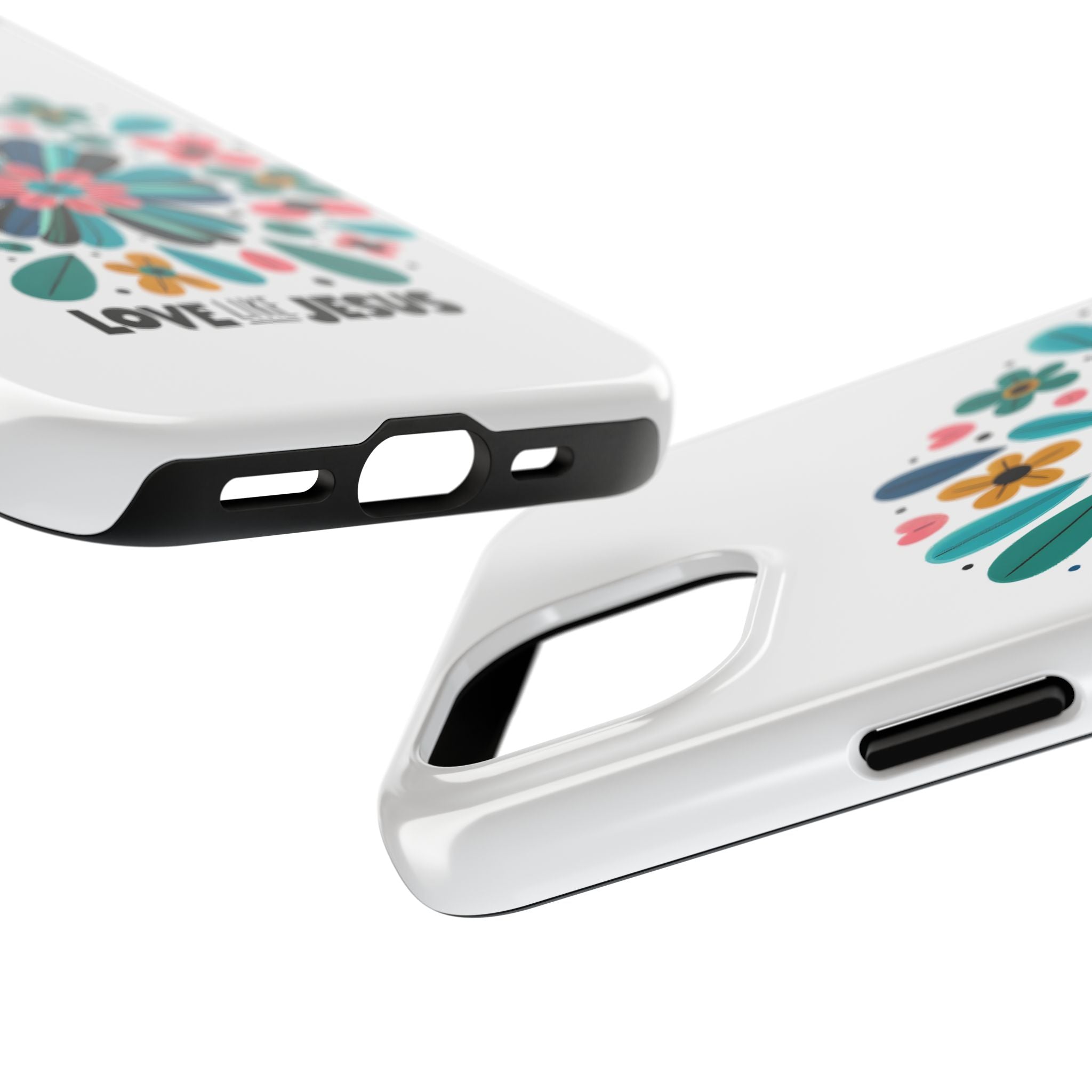 Tough Phone Case — “Love Like Jesus” Floral Christian iPhone Case