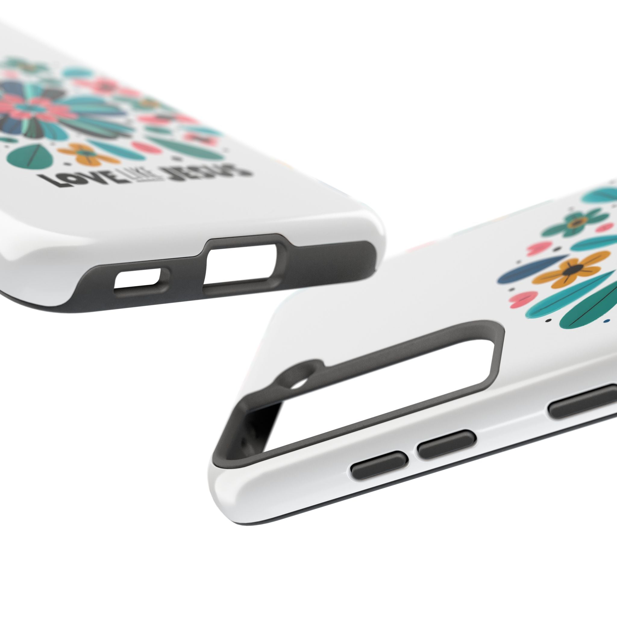 Tough Phone Case — “Love Like Jesus” Floral Christian iPhone Case