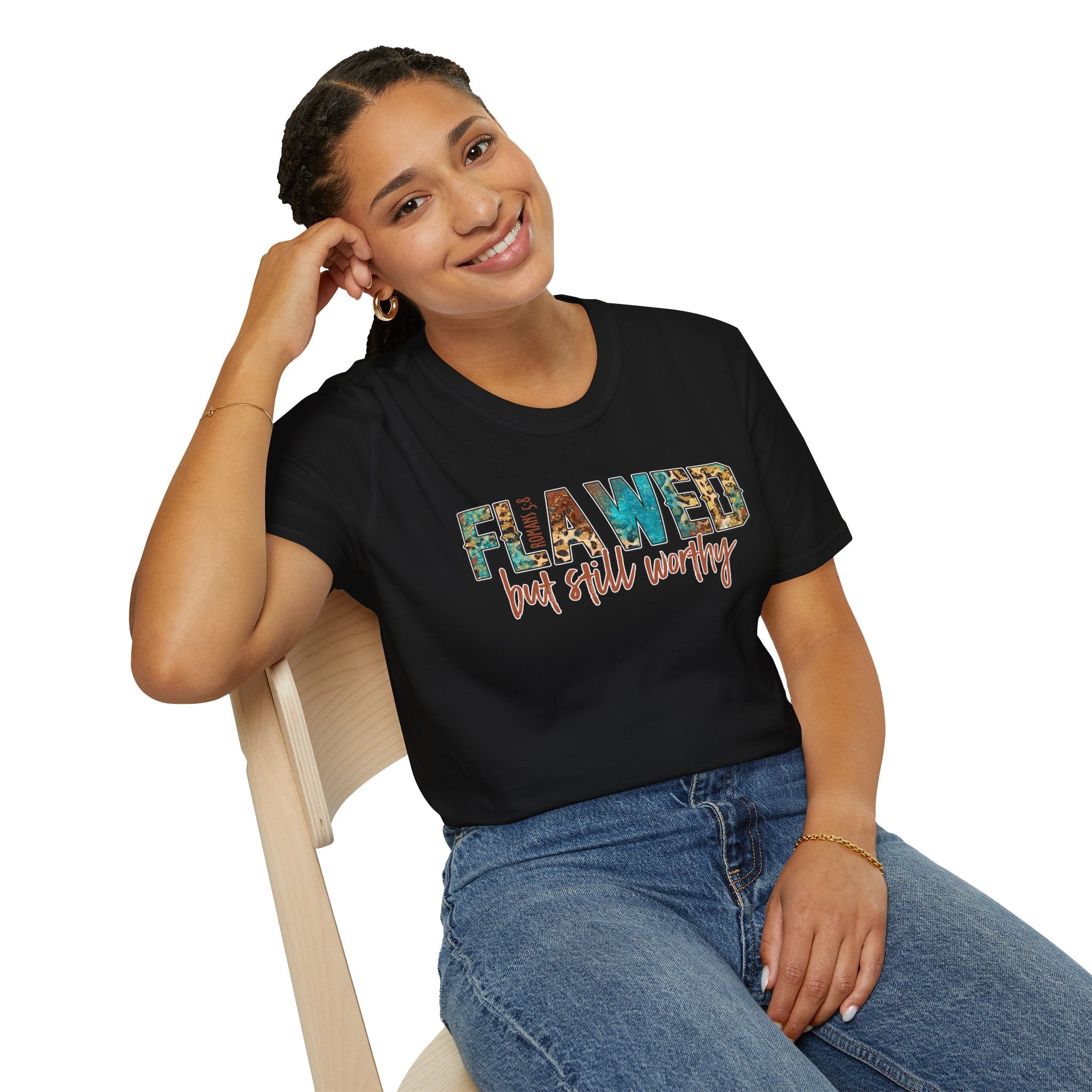 Flawed But Still Worthy T-Shirt – Inspirational Graphic Tee