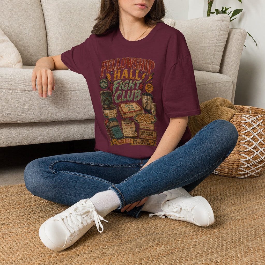 Fellowship Hall Fight Club T-Shirt — Vintage Church Game Night Tee