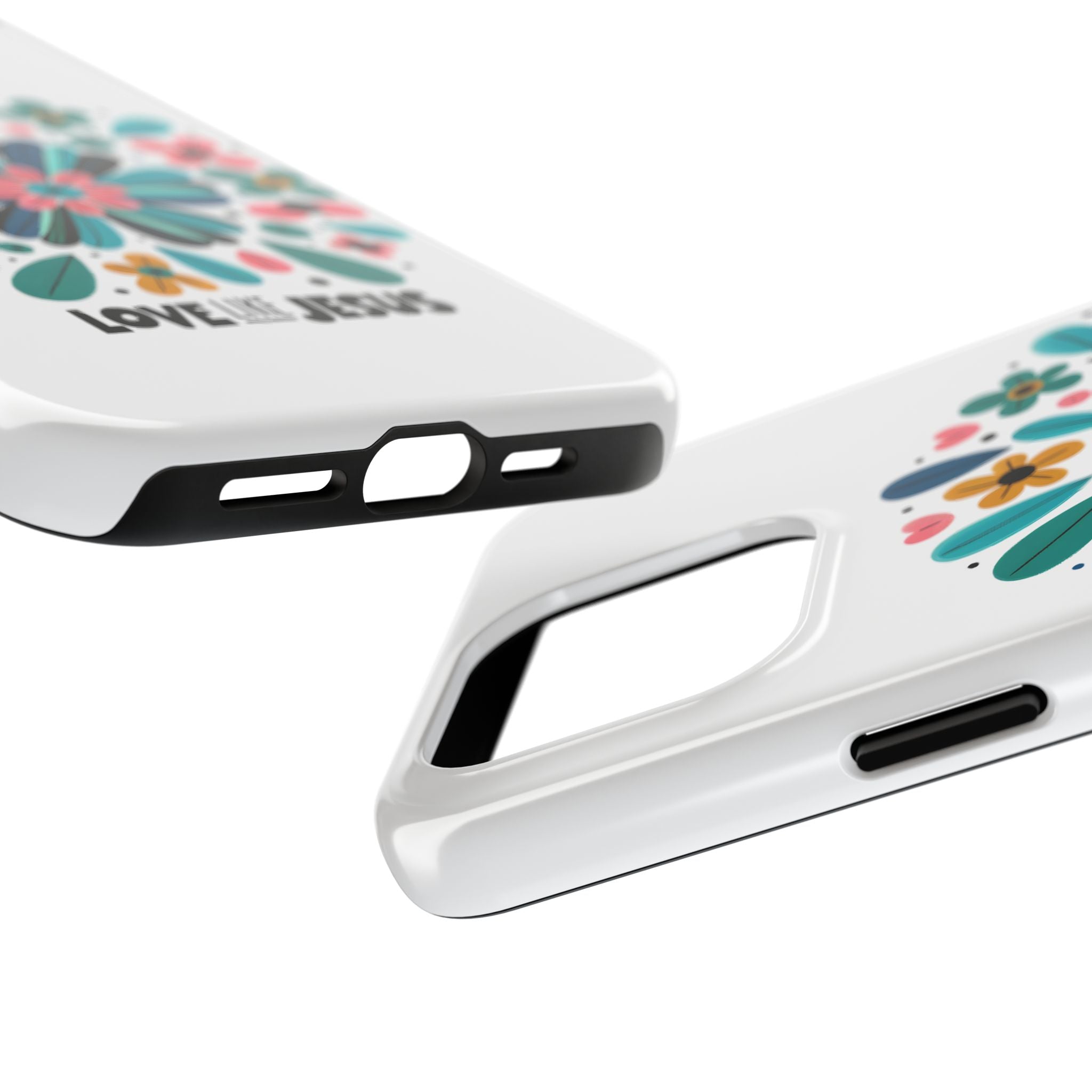 Tough Phone Case — “Love Like Jesus” Floral Christian iPhone Case