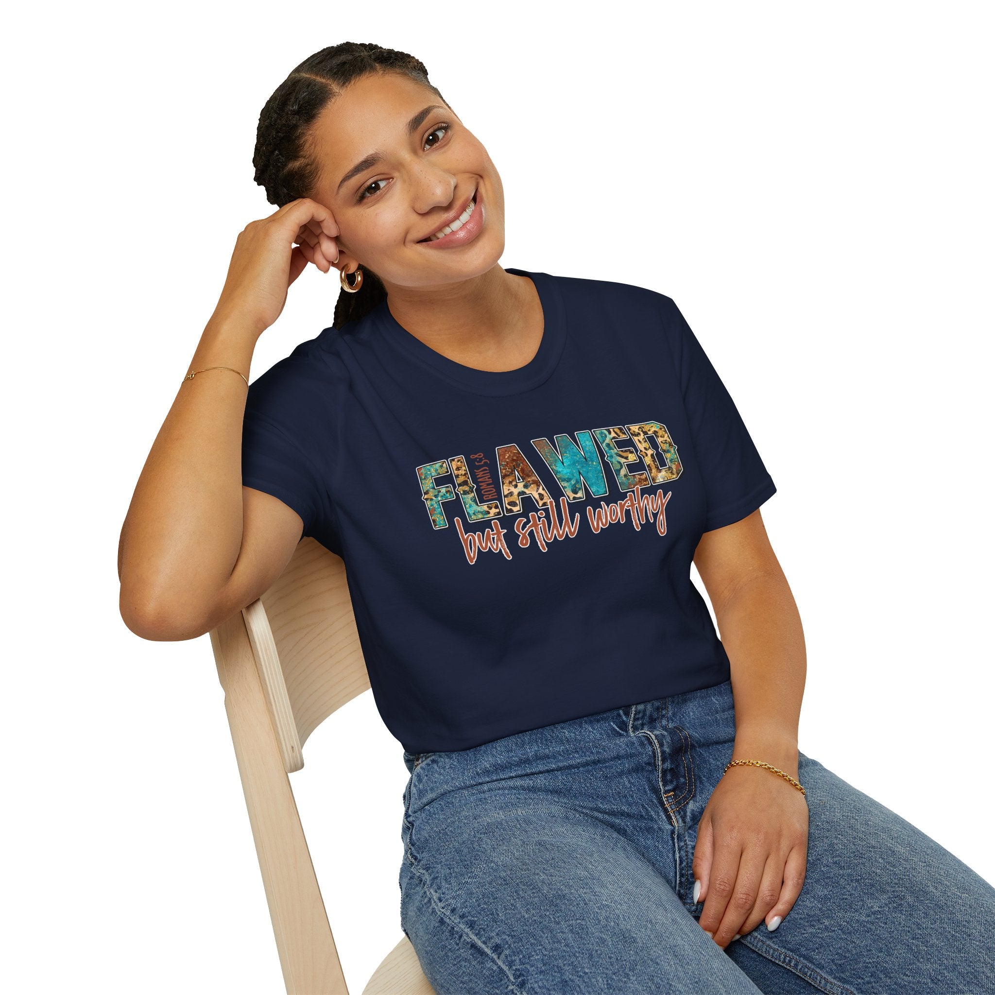 Flawed But Still Worthy T-Shirt – Inspirational Graphic Tee