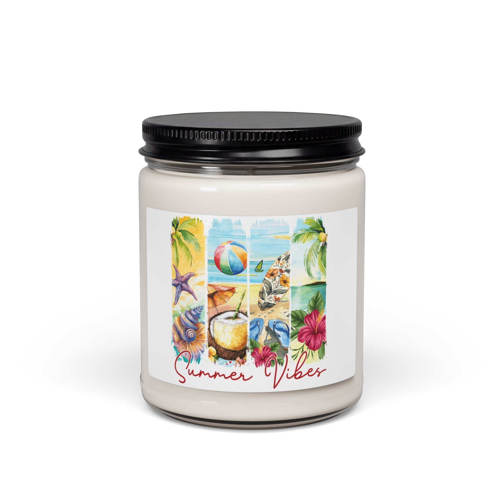 Summer Vibes Soy Candle — 9oz Scented Beach Candle