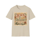 Jesus & Good Boundaries T-Shirt — Christian Faith Tee with Vintage Floral Design