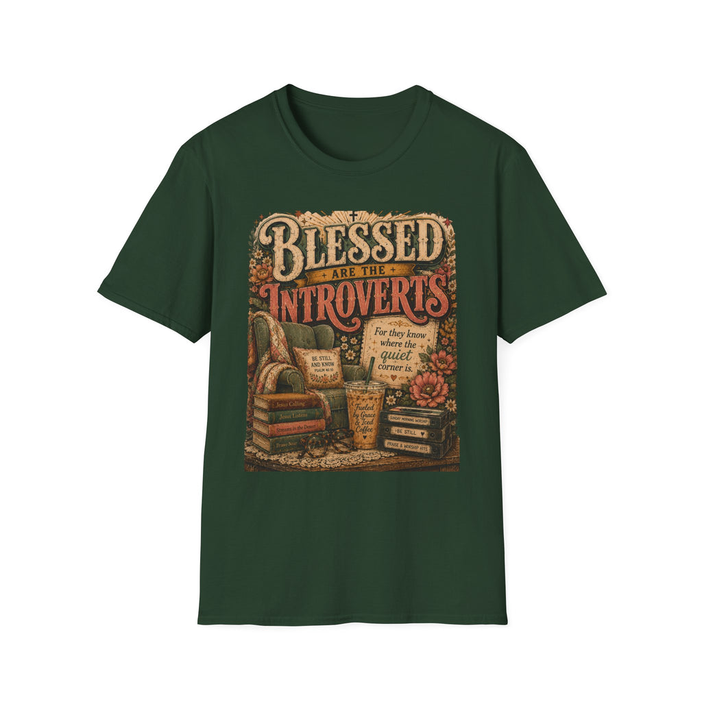 Blessed Are the Introverts T-Shirt — Cozy Vintage Introvert Tee