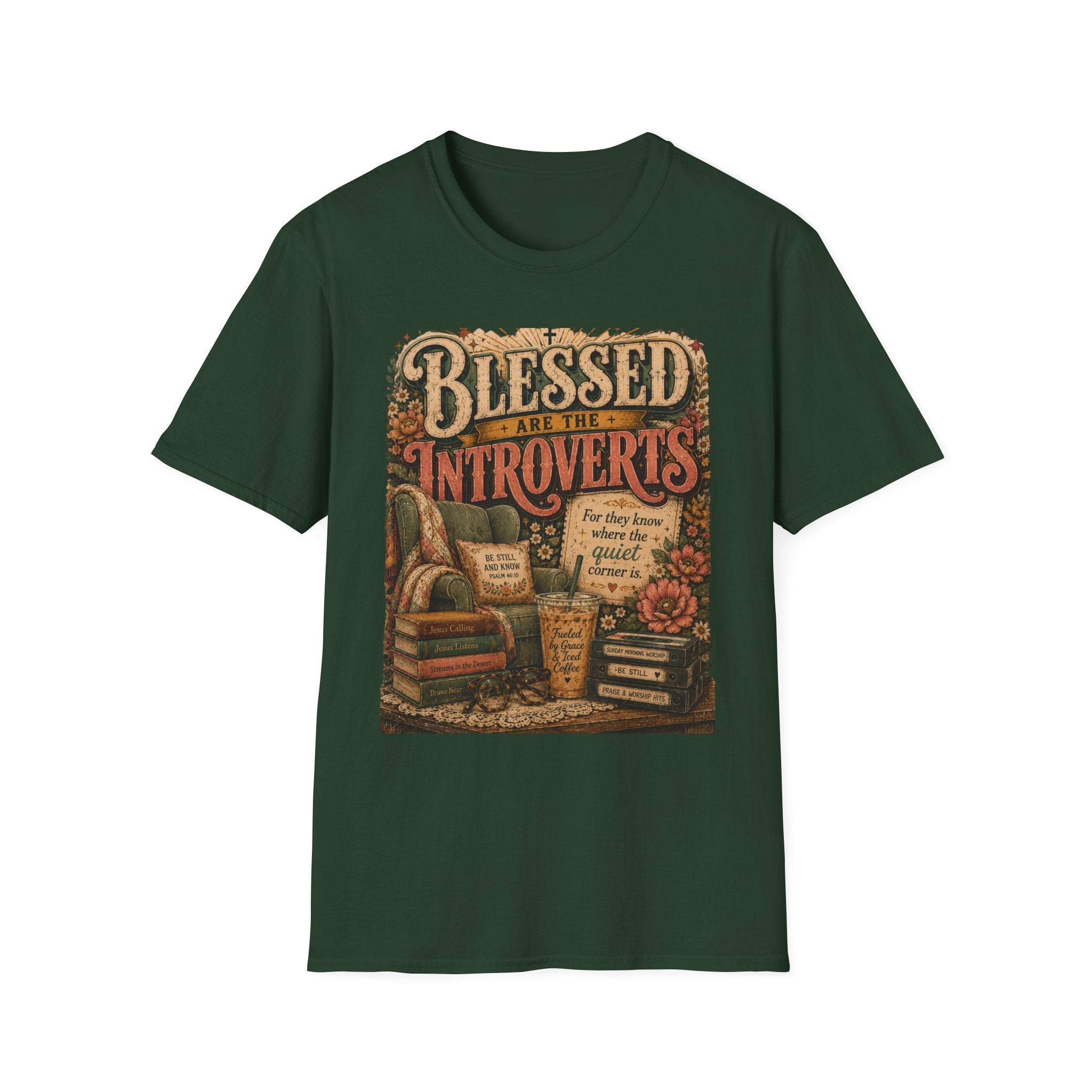 Blessed Are the Introverts T-Shirt — Cozy Vintage Introvert Tee