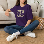 Saved & Salty T‑Shirt — Christian Beachy Faith Graphic Tee