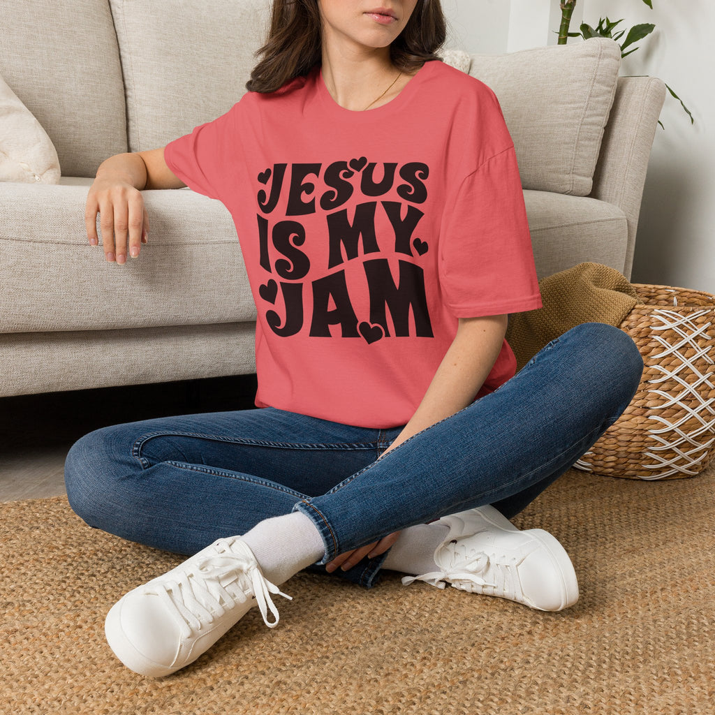 Jesus Is My Jam T-Shirt — Retro Heart Faith Tee