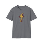 Vintage Lightning Bolt T-Shirt — Retro Distressed Yellow Bolt Tee
