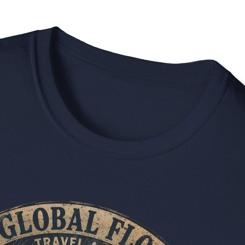 Global Flood Travel Badge T-Shirt – Vintage Ark Graphic Tee ("Unsubscribe from Humanity")