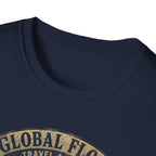 Global Flood Travel Badge T-Shirt – Vintage Ark Graphic Tee ("Unsubscribe from Humanity")