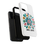 Tough Phone Case — “Love Like Jesus” Floral Christian iPhone Case
