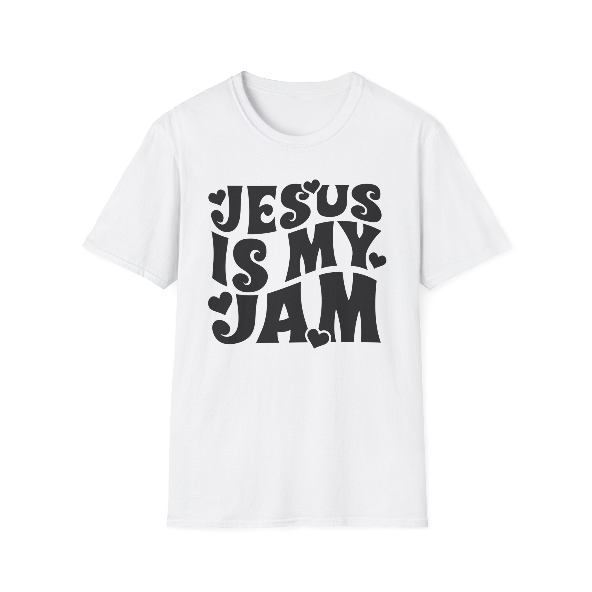 Jesus Is My Jam T-Shirt — Retro Heart Faith Tee