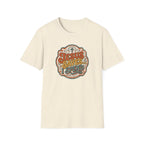 Christian T-Shirt — "Jesus Saves" Vintage Script Faith Tee