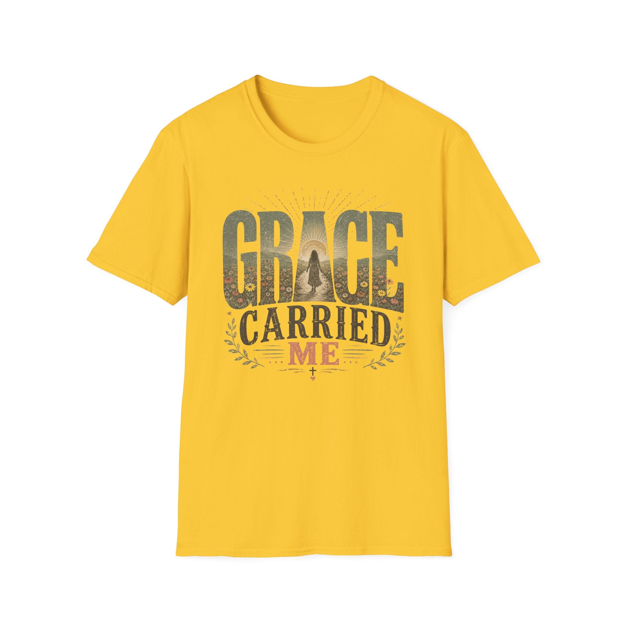 Grace Carried Me T‑Shirt — Inspirational Christian Faith Graphic Tee
